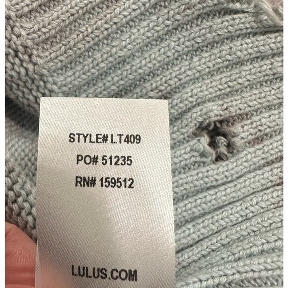 Lulu's Tie Dye Distressed Sweater Womens Oversized Small Blue Purple Pullover - Picture 8 of 8